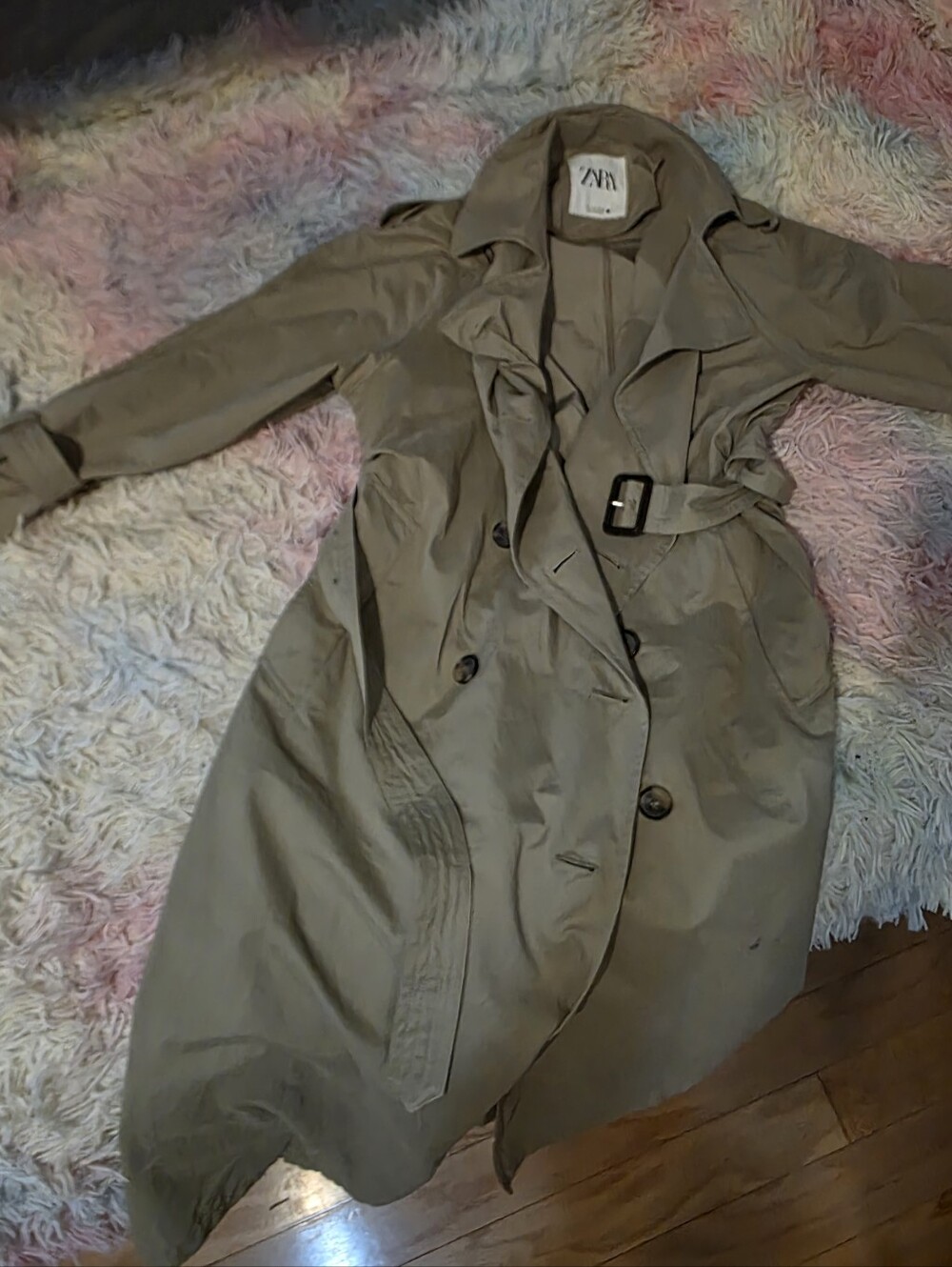 Zara Long Trench Coat - Picture 1 of 3